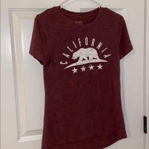 maroon california tee